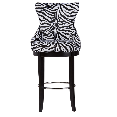 [Item #: IEWS-2075-Zebra] zebra Fabric Barstool