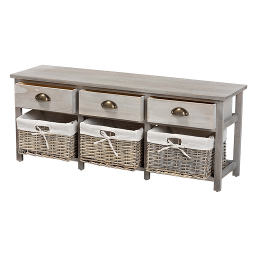 [Item #: IEFZC200361-Light Grey-Bench] Mabyn Storage Bench