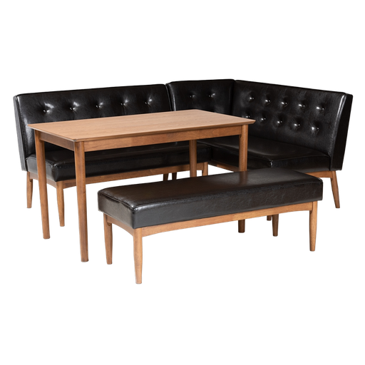 [Item #: IEBBT8051-Dark Brown/Walnut-4PC Dining Nook Set] Arvid DiningNook (Sets of 4)