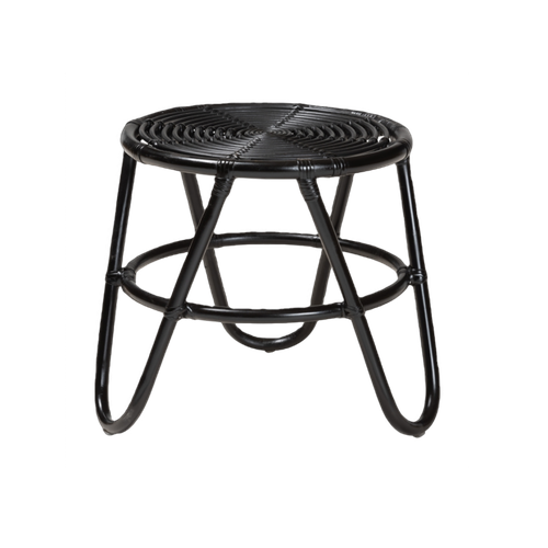 [Item #: BSOHarper-Black/Rattan-ET] Pertessa End Table