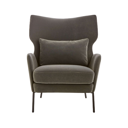 [SKU: 131117] Alex Grey Velvet A. Chair