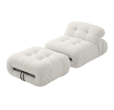 [Soriana Fabric Chair & Ottoman] Soriana F. Chair + Ottoman