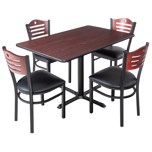 [Item #: 349D3048CBSU] Black Height Dining Set